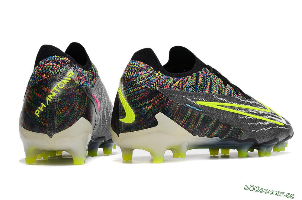 Men's Nike Phantom GX Elite FG Firm Ground Low-Tops Football Boots - Grey/Rainbow 6