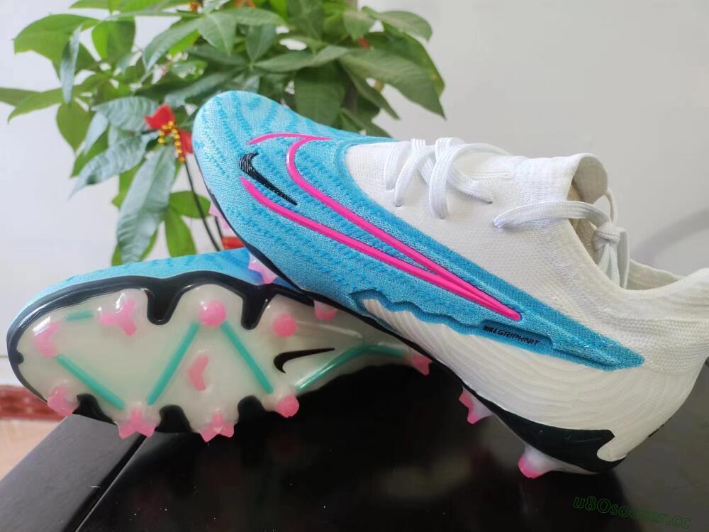 Men's Nike Phantom GX Elite FG Firm Ground Low-Tops Football Boots - Blue/White/Pink