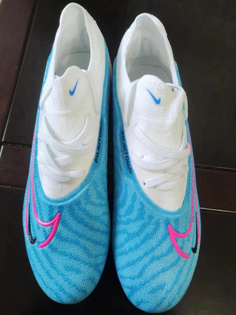Men's Nike Phantom GX Elite FG Firm Ground Low-Tops Football Boots - Blue/White/Pink