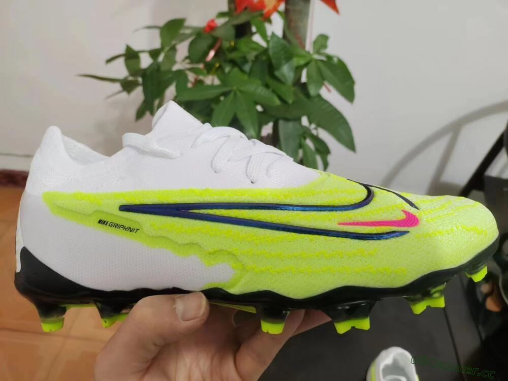 Unisex Nike Phantom GX Elite FG Firm Ground Low-Tops Football Boots - Green/Pink/Black/White