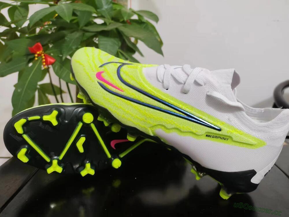 Unisex Nike Phantom GX Elite FG Firm Ground Low-Tops Football Boots - Green/Pink/Black/White