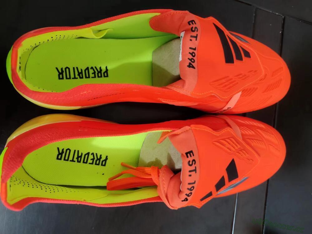 Men's Adidas Predator Elite Foldover Tongue FG Firm Ground Low-Tops Football Boots - Red/Black/Yellow