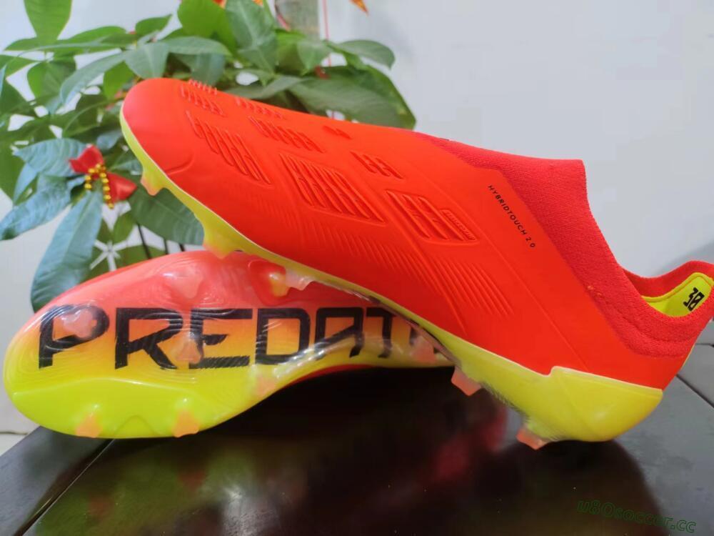 Men's Adidas Predator Accuracy+ FG Firm Ground Low-Tops Football Boots - Red/Black/Blue