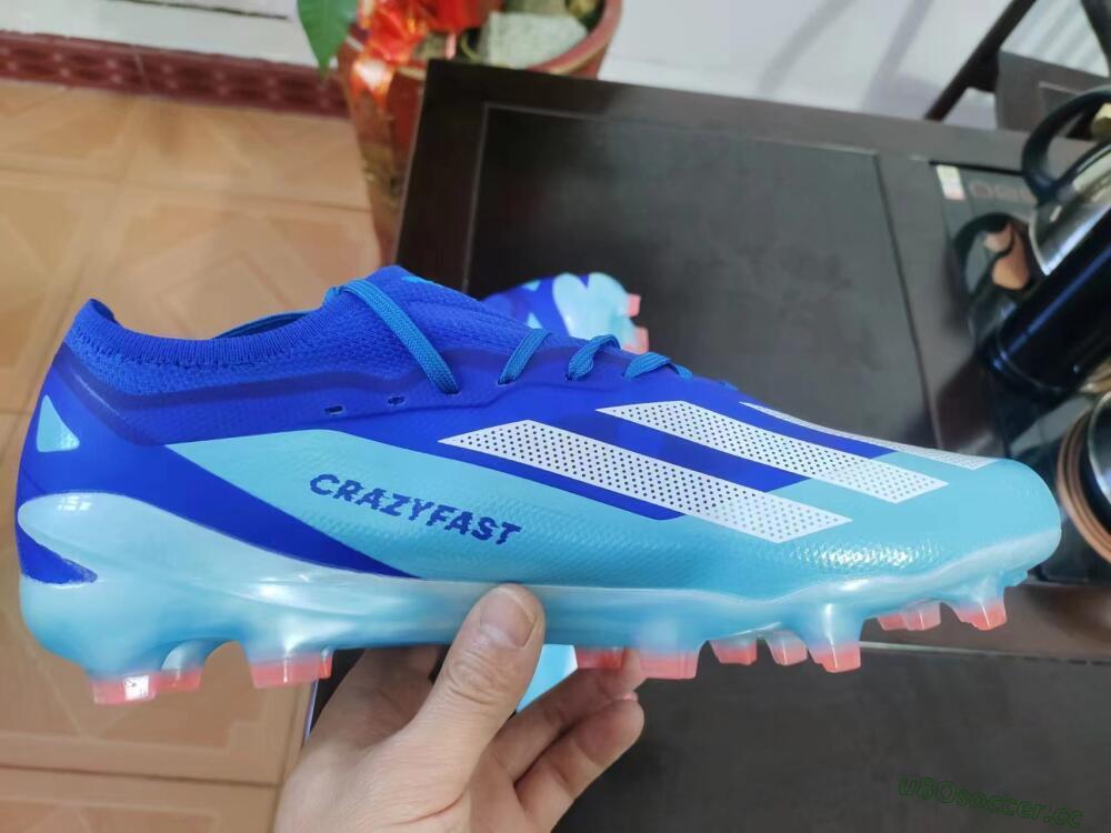 Men's Adidas X Speedportal.1 FG Firm Ground Low-Tops Football Boots - Blue/Silver/Jade