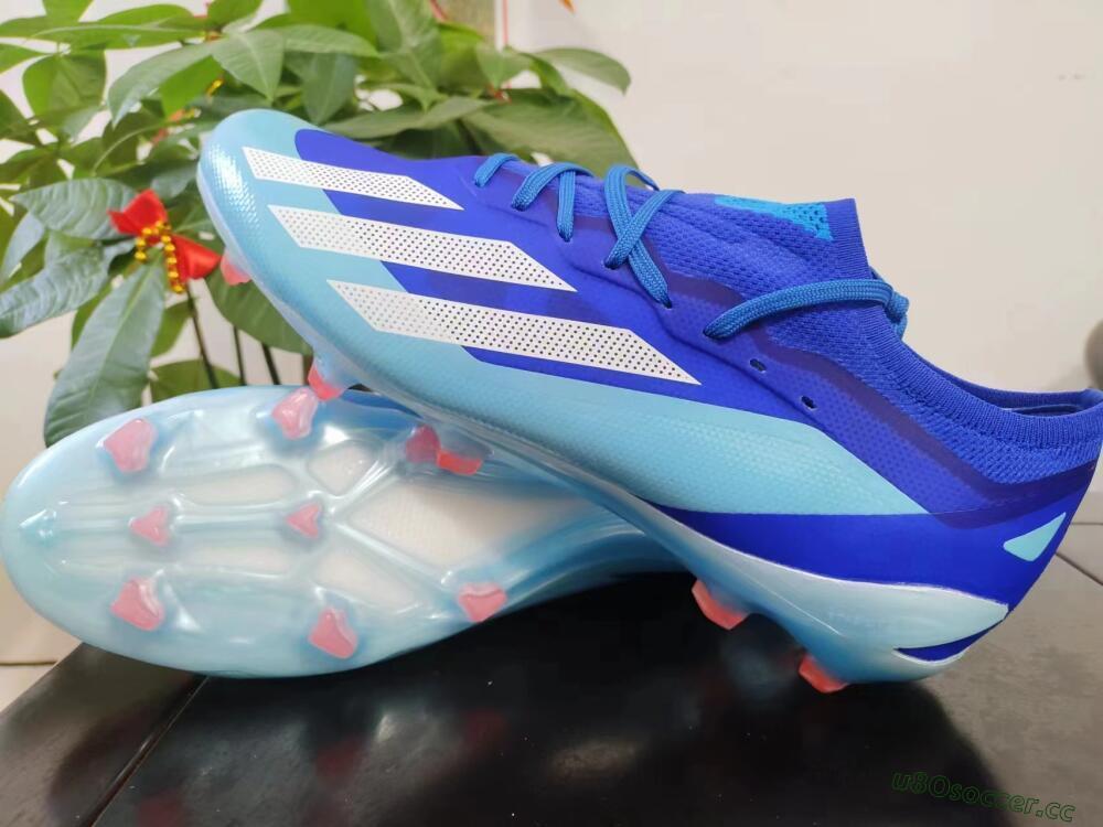 Men's Adidas X Speedportal.1 FG Firm Ground Low-Tops Football Boots - Blue/Silver/Jade