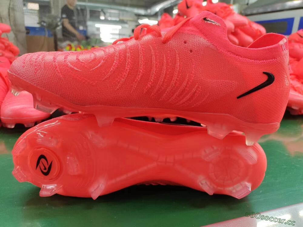 Unisex Nike Phantom Luna 2 Elite LV8 FG Firm Ground Low-Tops Football Boots - Red/Black/Pink
