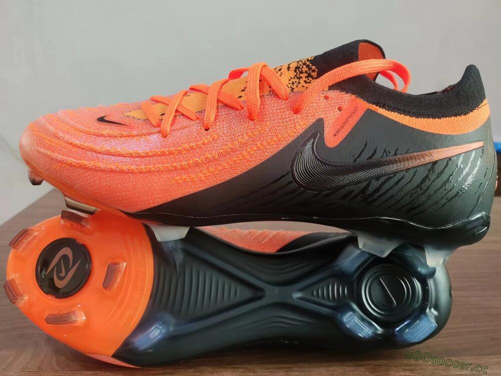 Unisex Nike Phantom Luna Elite FG Firm Ground Low-Tops Football Boots - Orange/Black