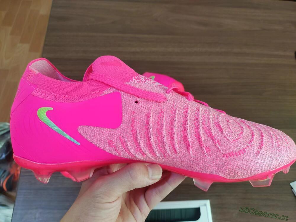 Unisex Nike Phantom Luna Elite FG Firm Ground Low-Tops Football Boots - Pink/Yellow/Jade