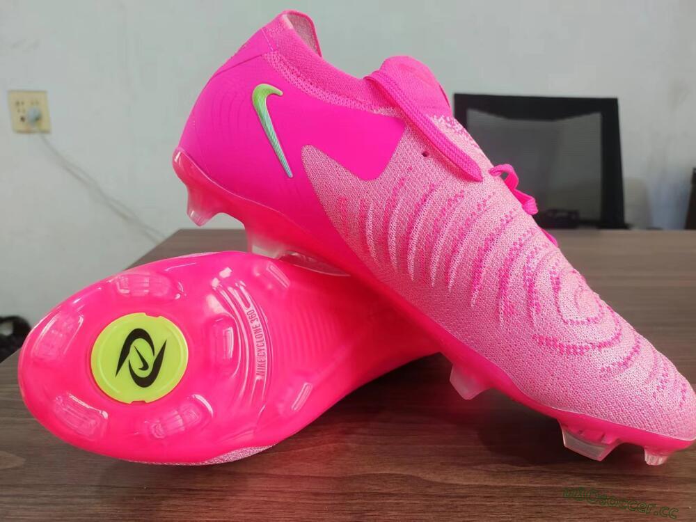 Unisex Nike Phantom Luna Elite FG Firm Ground Low-Tops Football Boots - Pink/Yellow/Jade