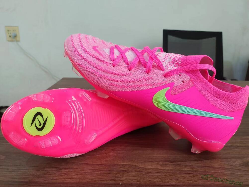Unisex Nike Phantom Luna Elite FG Firm Ground Low-Tops Football Boots - Pink/Yellow/Jade