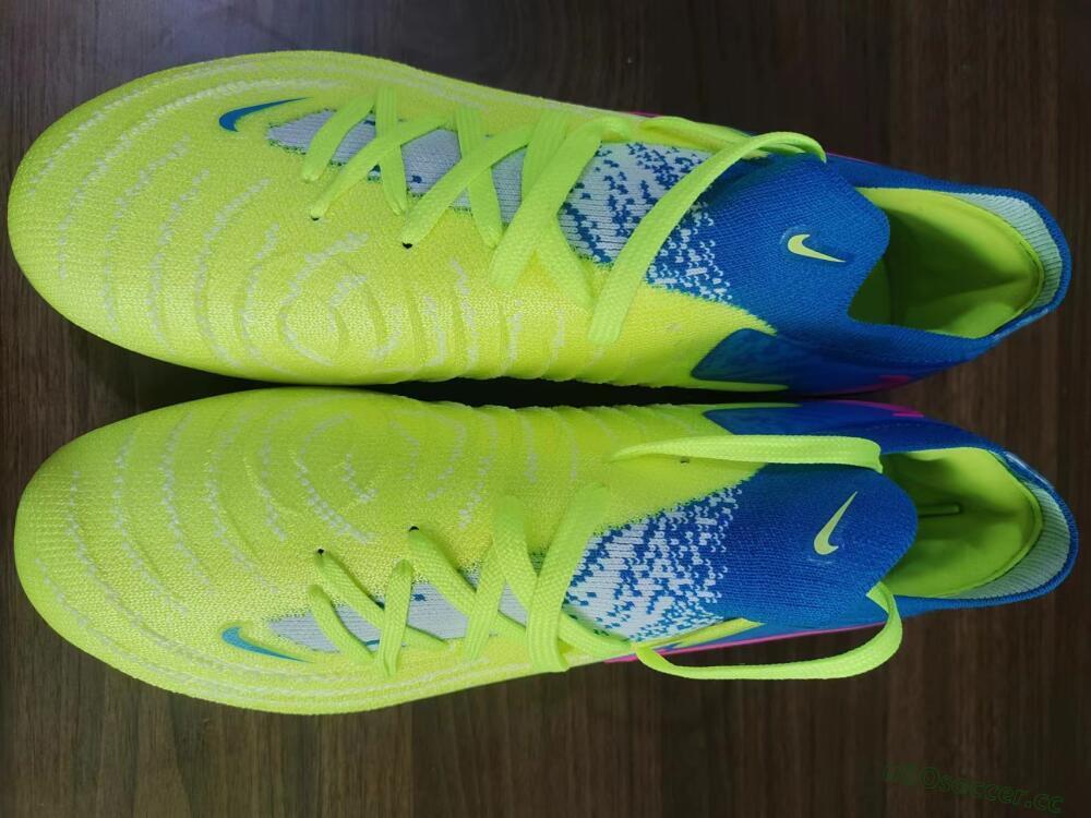 Unisex Nike Phantom Luna Elite FG Firm Ground Low-Tops Football Boots - Yellow/Blue/Pink