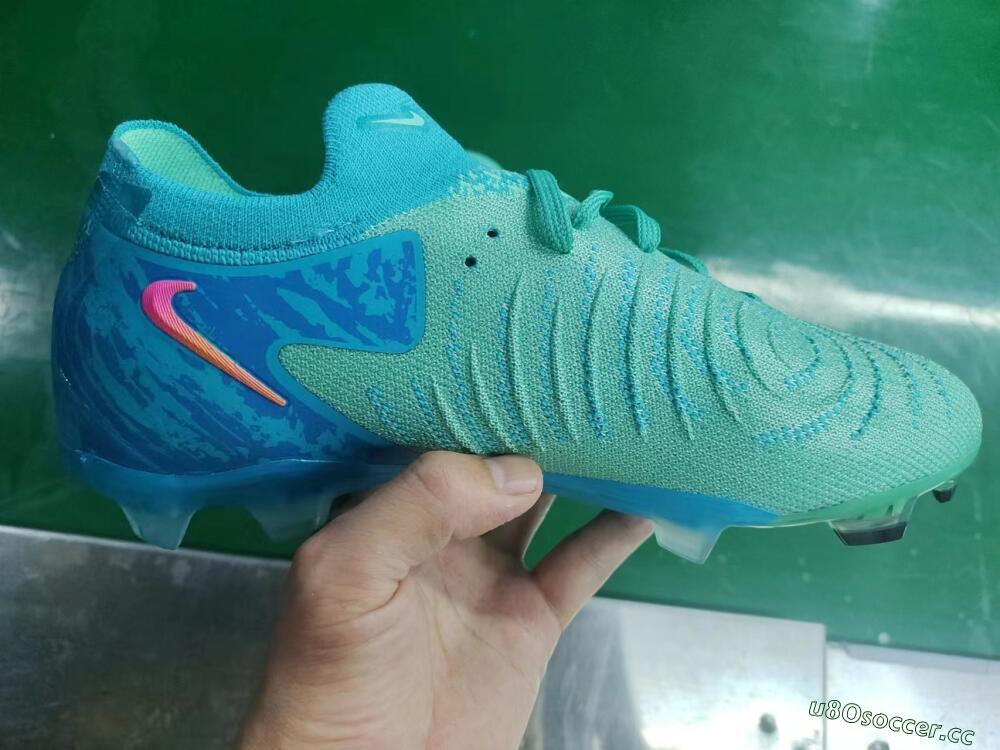 Unisex Nike Phantom Luna 2 Elite Vortex LV8 FG Firm Ground Low-Tops Football Boots - Green/Orange/Black