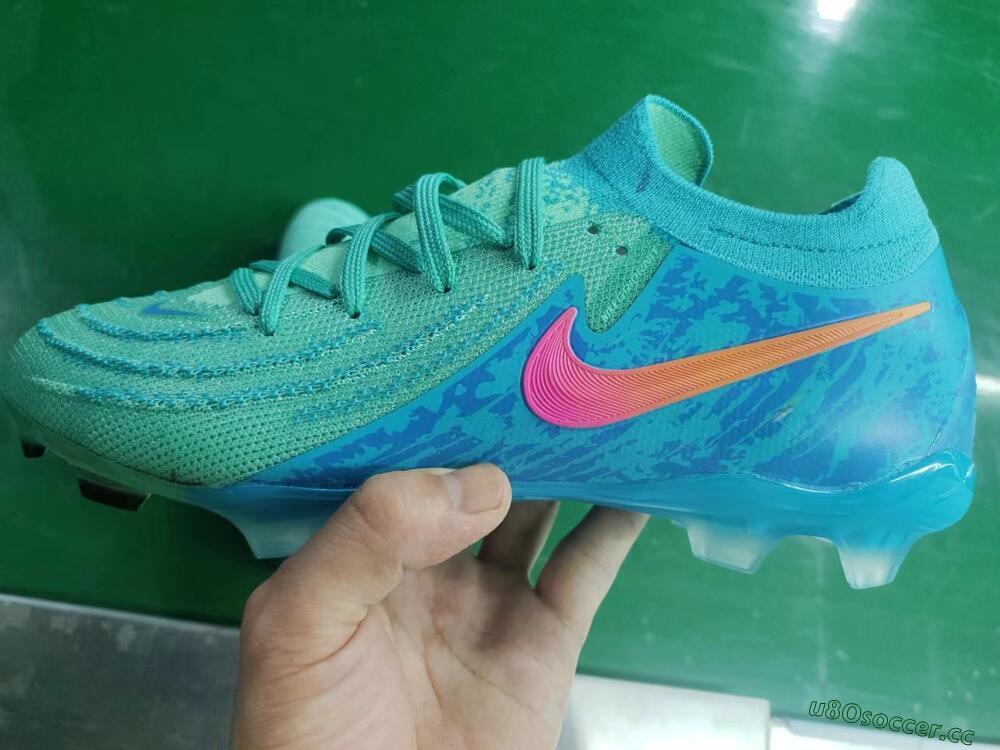 Unisex Nike Phantom Luna 2 Elite Vortex LV8 FG Firm Ground Low-Tops Football Boots - Green/Orange/Black