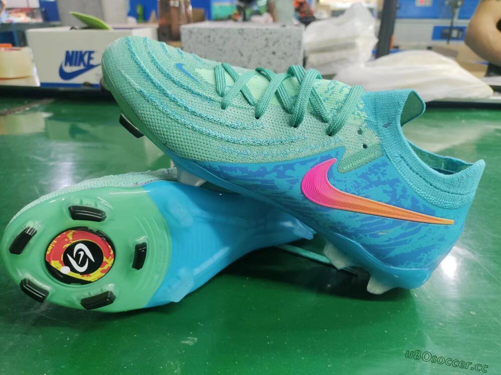 Unisex Nike Phantom Luna 2 Elite Vortex LV8 FG Firm Ground Low-Tops Football Boots - Green/Orange/Black