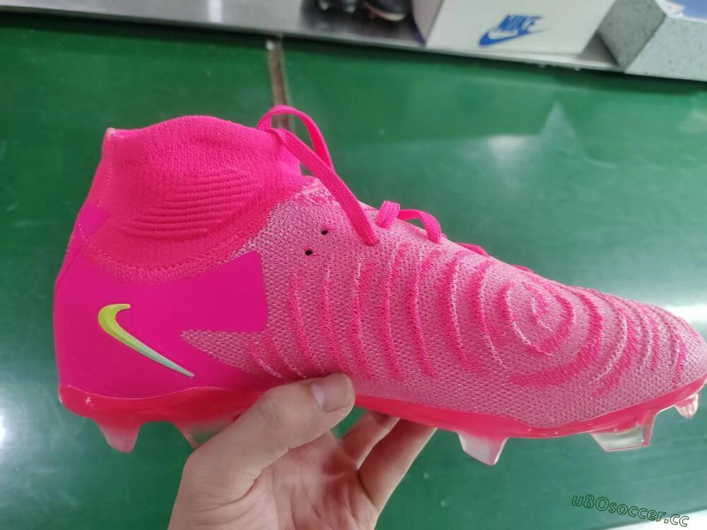 Unisex Nike Phantom Luna Elite NU FG Firm Ground High-Tops Football Boots - Pink/Yellow/Jade