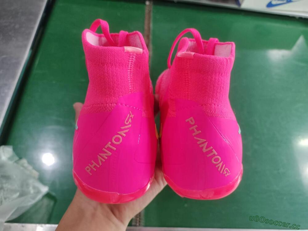 Unisex Nike Phantom Luna Elite NU FG Firm Ground High-Tops Football Boots - Pink/Yellow/Jade