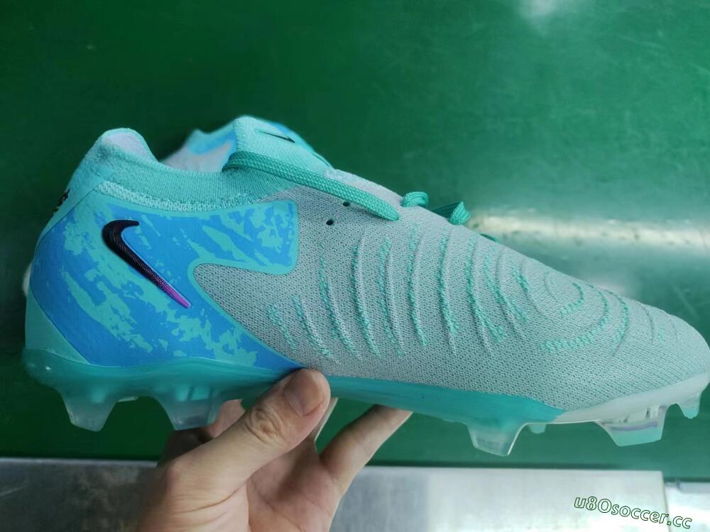 Unisex Nike Phantom Luna 2 Elite LV8 FG Firm Ground Low-Tops Football Boots - Jade/Black/Purple