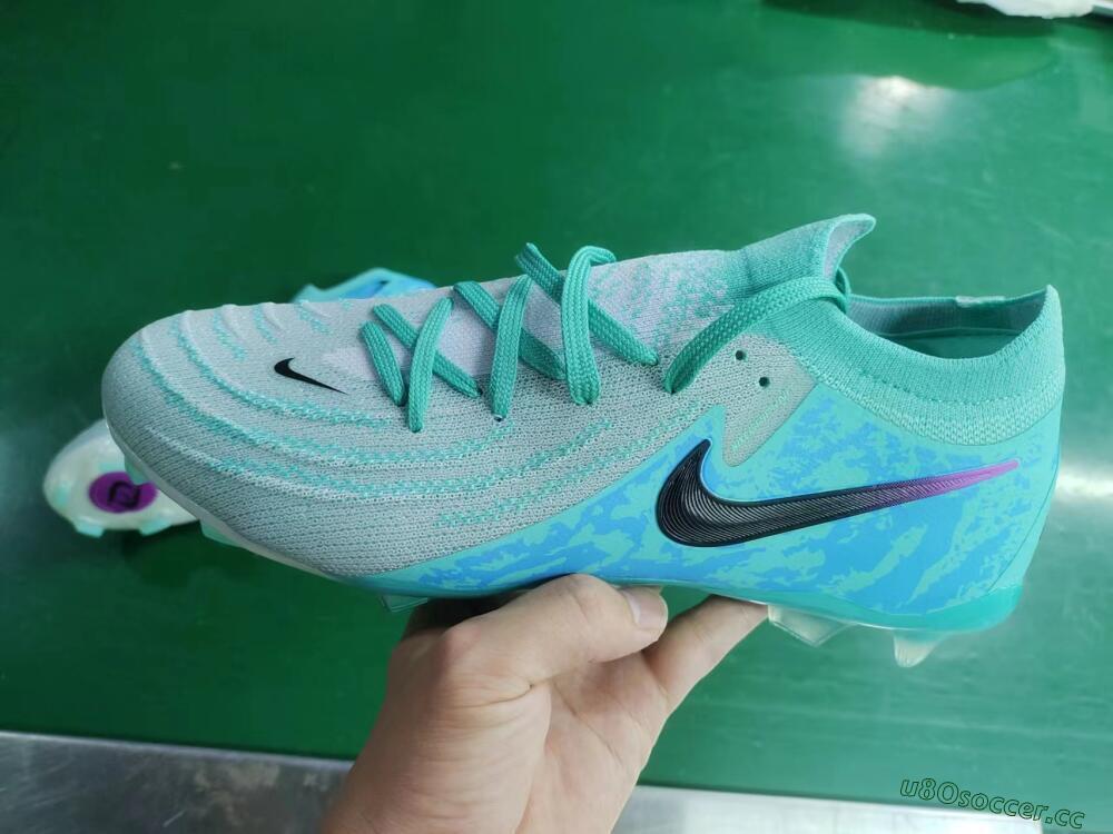 Unisex Nike Phantom Luna 2 Elite LV8 FG Firm Ground Low-Tops Football Boots - Jade/Black/Purple