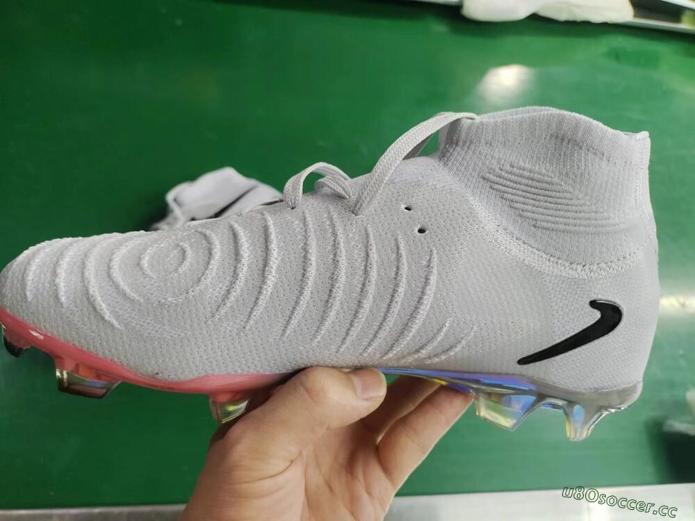 Unisex Nike Phantom Luna Elite NU FG Firm Ground High-Tops Football Boots - Grey/Black/Blue