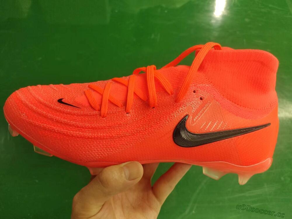 Unisex Nike Phantom Luna 2 Elite LV8 FG Firm Ground High-Tops Football Boots - Red/Black/Pink