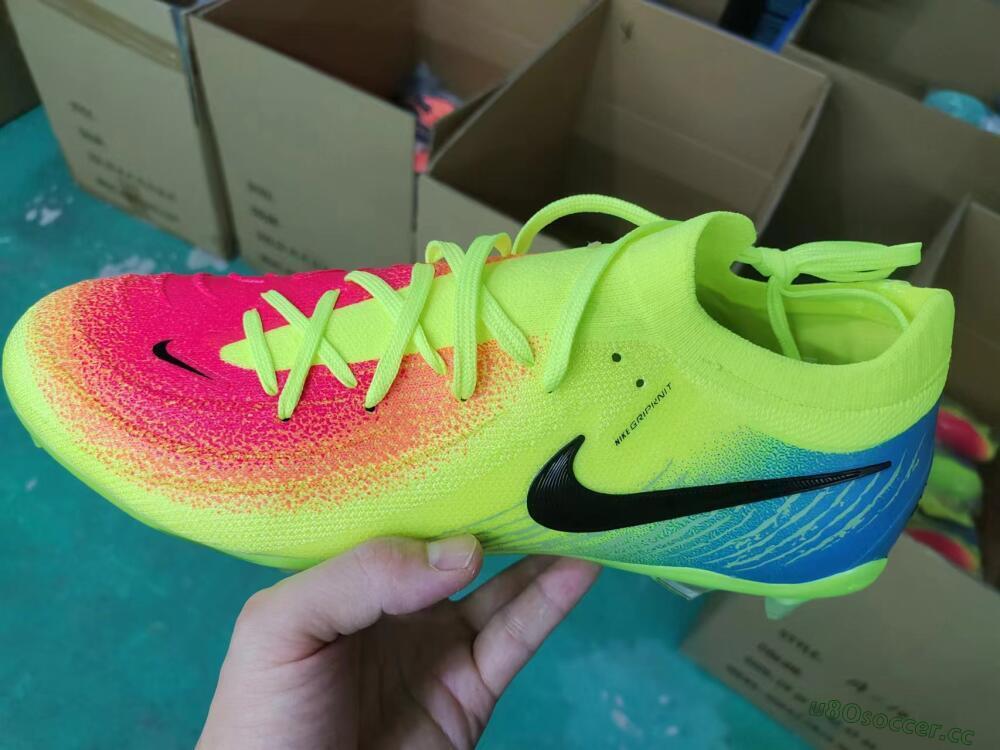 Men's Nike Phantom Luna Elite NU FG Firm Ground Low-Tops Football Boots - Yellow/Black/Orange