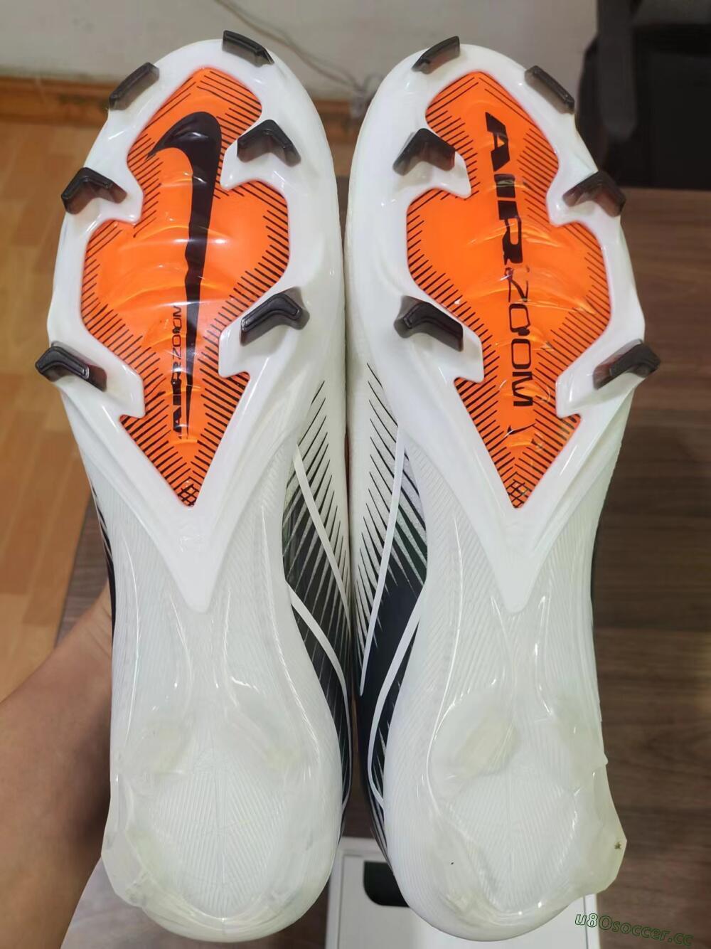 Men's Nike Air Zoom Mercurial Vapor 16 Elite FG Firm Ground Low-Tops Football Boots - White/Orange/Black