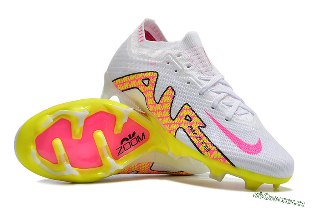 Men's Nike Air Zoom Mercurial Vapor 15 Elite FG Firm Ground Low-Tops Football Boots - White/Orange 1