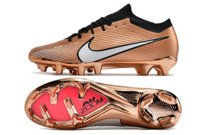 Unisex Nike Air Zoom Mercurial Vapor 15 Elite FG Firm Ground Low-Tops Football Boots - Gold/White/Black
