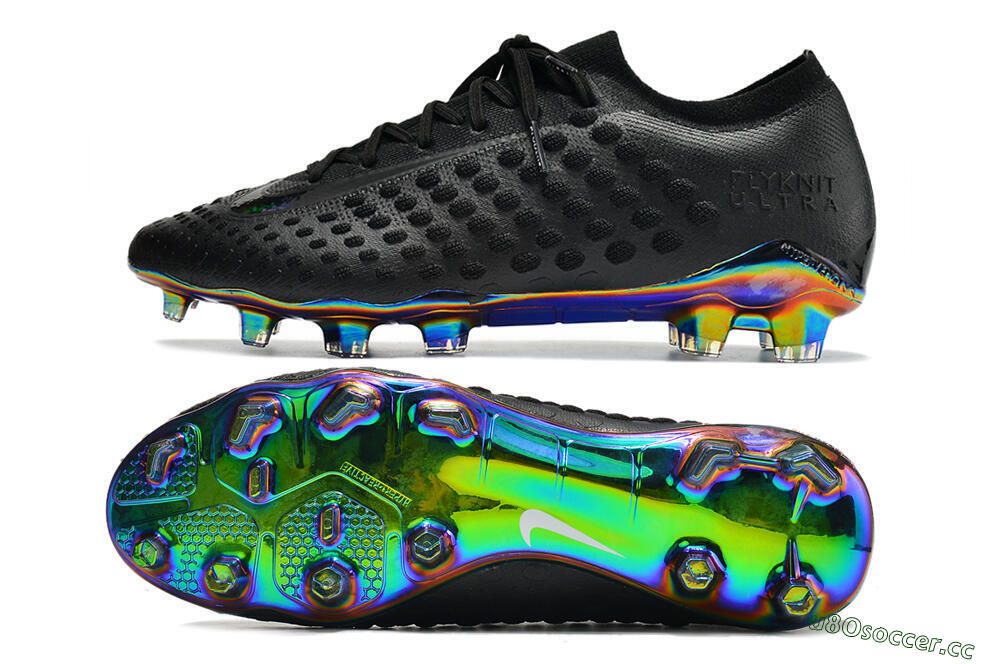 Men's Nike Phantom Ultra Venom FG Firm Ground Low-Tops Football Boots - Black/Black 1