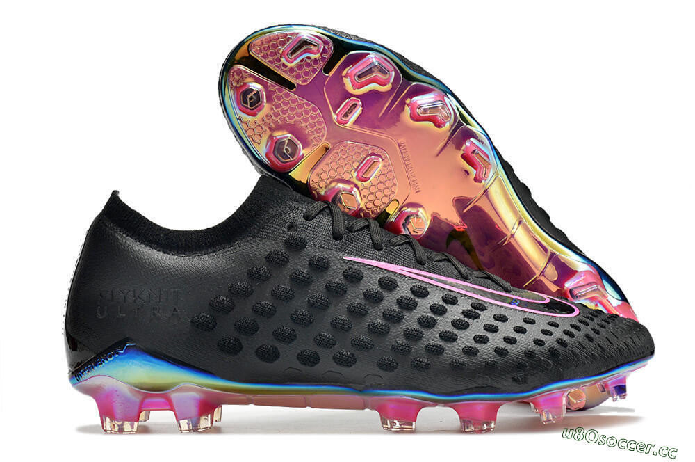 Men's Nike Phantom Ultra Venom FG Firm Ground Low-Tops Football Boots - Black/Pink 2