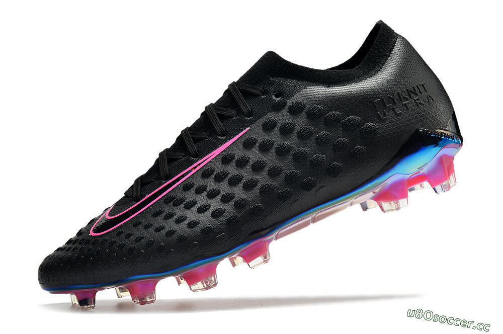Men's Nike Phantom Ultra Venom FG Firm Ground Low-Tops Football Boots - Black/Pink 5