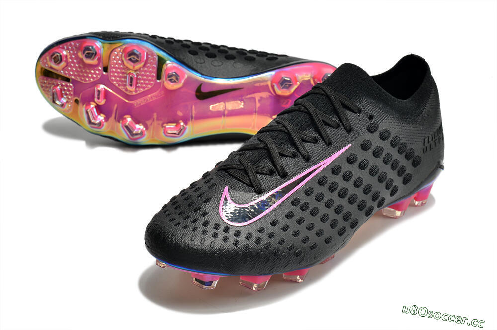 Men's Nike Phantom Ultra Venom FG Firm Ground Low-Tops Football Boots - Black/Pink 3