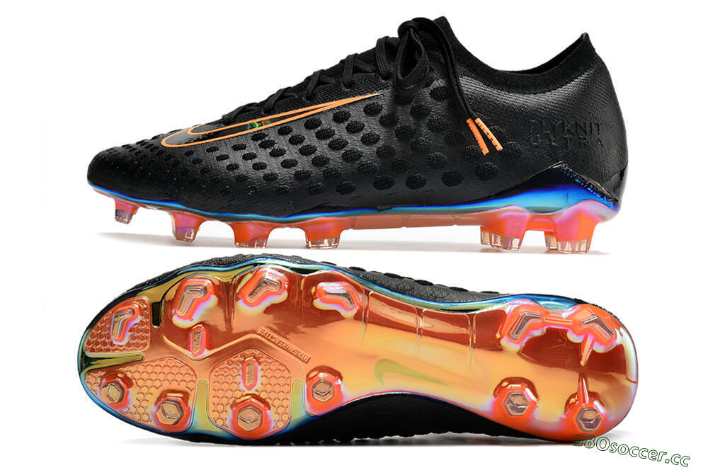 Men's Nike Phantom Ultra Venom FG Firm Ground Low-Tops Football Boots - Black/Orange 1