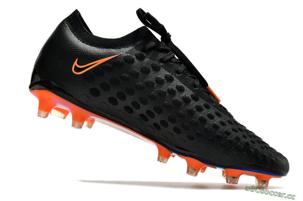 Men's Nike Phantom Ultra Venom FG Firm Ground Low-Tops Football Boots - Black/Orange 4