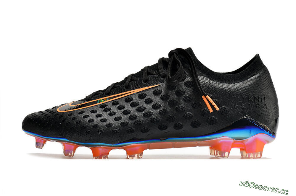 Men's Nike Phantom Ultra Venom FG Firm Ground Low-Tops Football Boots - Black/Orange 0