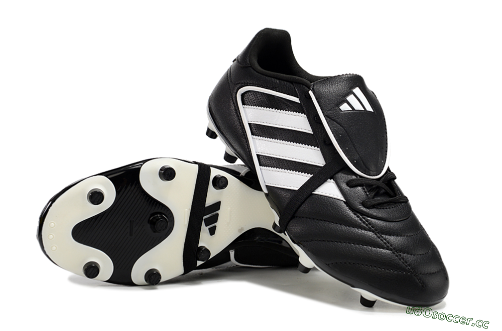 Men's Adidas Copa Gloro 2024 FG Firm Ground Low-Tops Football Boots - Black/White/Beige 3