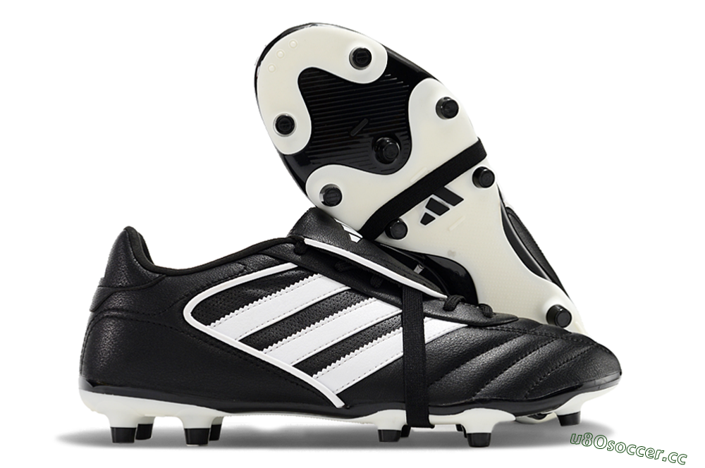 Men's Adidas Copa Gloro 2024 FG Firm Ground Low-Tops Football Boots - Black/White/Beige 2