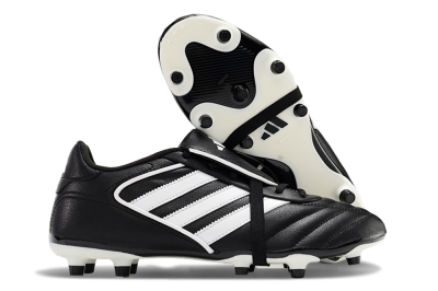 Men's Adidas Copa Gloro 2024 FG Firm Ground Low-Tops Football Boots - Black/White/Beige