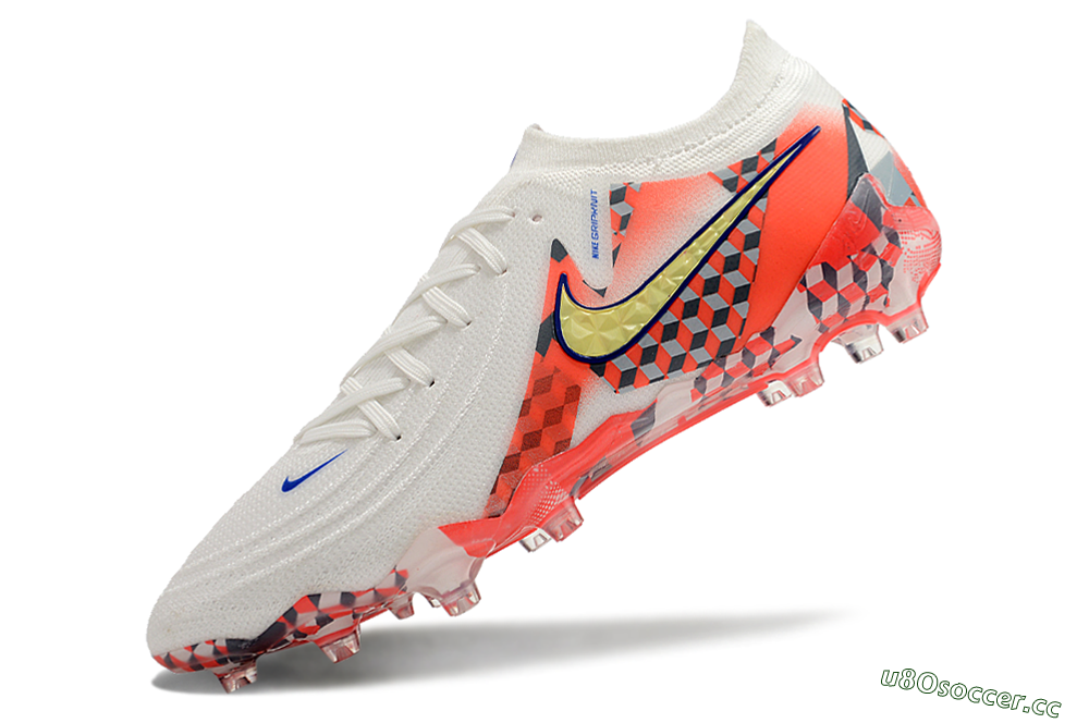 Men's Nike Phantom Luna Elite AG Artificial Grass Low-Tops Football Boots - White/Red/Yellow 5
