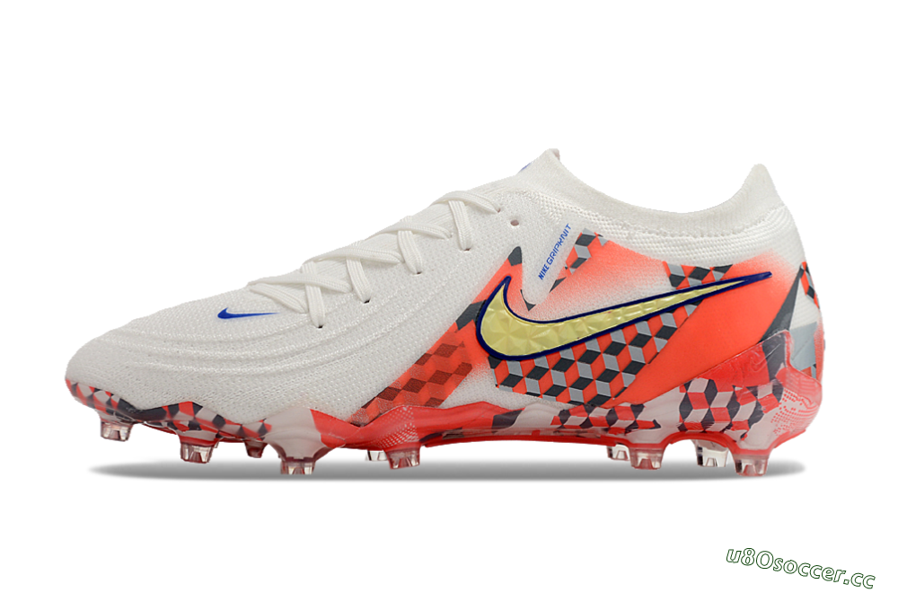 Men's Nike Phantom Luna Elite AG Artificial Grass Low-Tops Football Boots - White/Red/Yellow 0
