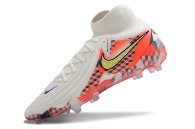 Men's Nike Phantom Luna Elite AG Artificial Grass High-Tops Football Boots - White/Red/Yellow