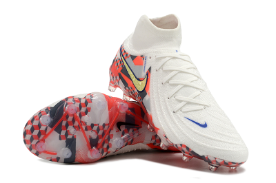 Men's Nike Phantom Luna Elite AG Artificial Grass High-Tops Football Boots - White/Red/Yellow