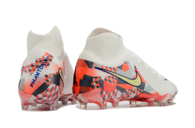 Men's Nike Phantom Luna Elite AG Artificial Grass High-Tops Football Boots - White/Red/Yellow