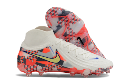 Men's Nike Phantom Luna Elite AG Artificial Grass High-Tops Football Boots - White/Red/Yellow