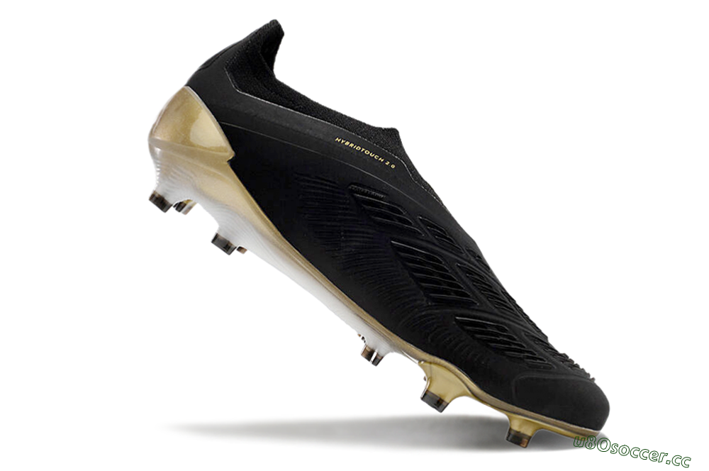 Men's Adidas Predator Accuracy+ FG Firm Ground Low-Tops Football Boots - Black/White/Gold 4