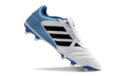Men's Adidas Copa Gloro 2024 FG Firm Ground Low-Tops Football Boots - White/Black/Blue