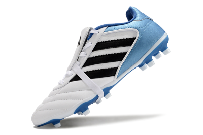 Men's Adidas Copa Gloro 2024 FG Firm Ground Low-Tops Football Boots - White/Black/Blue