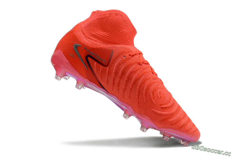 Men's Nike Phantom Luna Elite AG Artificial Grass High-Tops Football Boots - Red/Silver/Gold 4