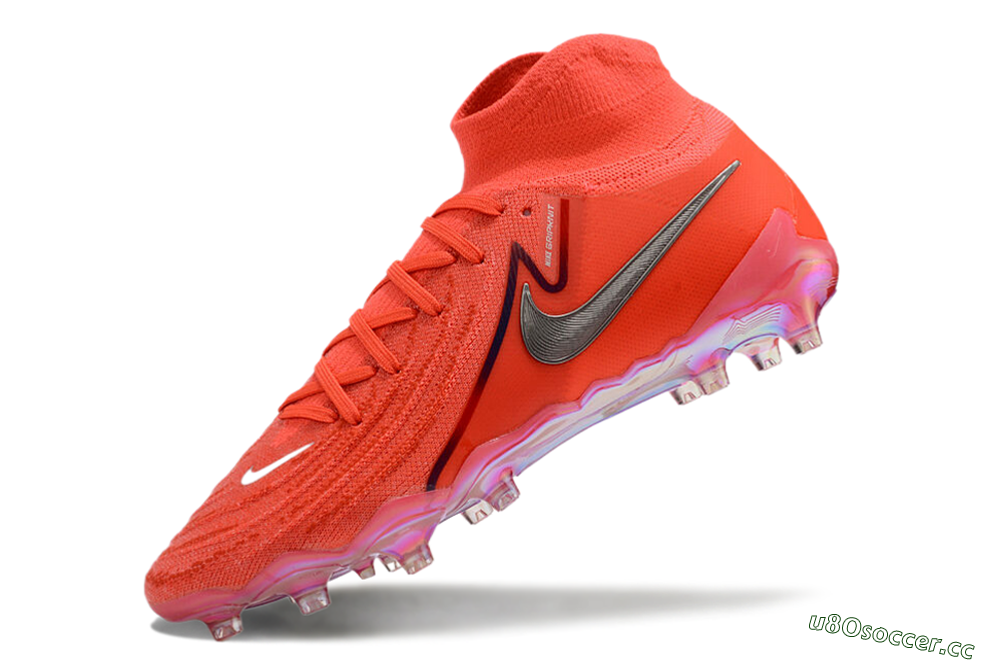 Men's Nike Phantom Luna Elite AG Artificial Grass High-Tops Football Boots - Red/Silver/Gold 5