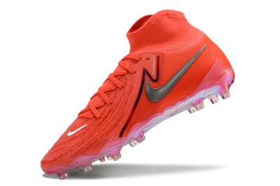 Men's Nike Phantom Luna Elite AG Artificial Grass High-Tops Football Boots - Red/Silver/Gold
